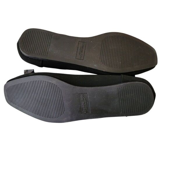 London Fog Collection Womens Black Flats With Gold Buckle Accent (Size 8M) - Picture 5 of 8